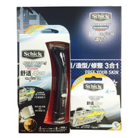 限地区：Schick 舒适 创4纪钛 型之刀礼盒（1刀架5刀头） +舒适剃须泡 210g+剃须泡微香型 50g+净安马桶清洁剂50g