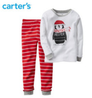 Carter's 童装 条纹企鹅居家服2件套