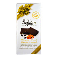 限华北：Belgian 白丽人 麦芽糖醇扁桃仁黑巧克力 100g