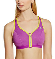 限32B/32C码：Shock Absorber Active系列 Zipped Plunge 女款运动文胸*2件