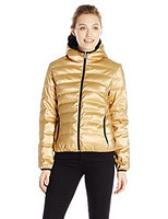 大码福利：Calvin Klein Jeans Hooded Metallic Puffer 女士棉衣