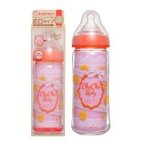 CHUCHU BABY 啾啾 可爱妈妈 宽口 玻璃奶瓶 240ml