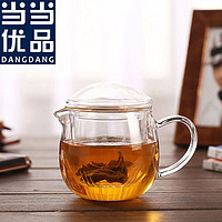 当当优品 撅嘴杯 耐热玻璃杯 带茶漏 385ml