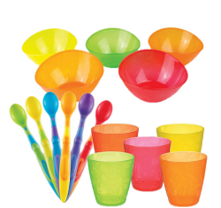 Munchkin 满趣健婴儿软头勺 6个装+彩色船碗 5