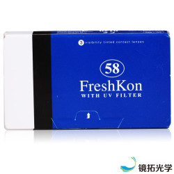 FreshKon 菲士康近视隐形眼镜FR58透明月抛3