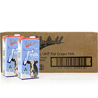 限华北：kinfield 金菲尔德 全脂牛奶 1L*12盒