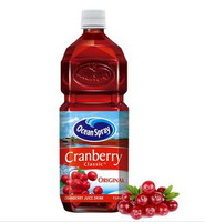 优鲜沛 原味蔓越莓果汁饮料（加糖）1L/瓶
