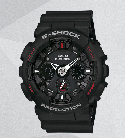 移动端casio卡西欧gshock系列双显运动石英男表ga1201a
