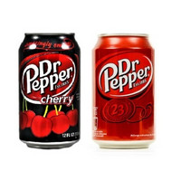 Dr Pepper 胡椒博士 原味+樱桃 果汁 355ml*12听