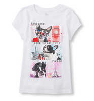 凑单品：THE CHILDREN'S PLACE Boston Terrier Graphic 女童T恤