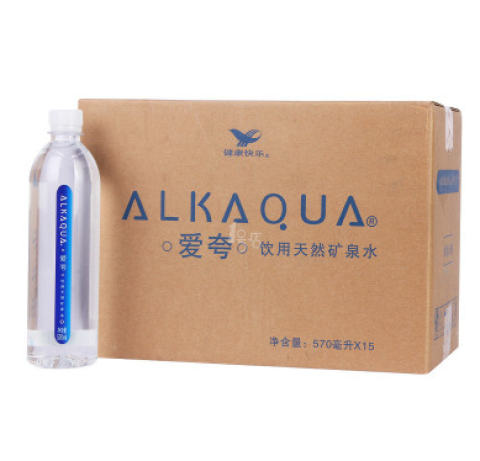 统一alkaqua 爱夸 饮用天然矿泉水 570mlx15瓶/箱