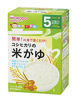 凑单品 ：Wakodo 和光堂 宝宝辅食高钙纯白米糊 （5g×10包）*6盒