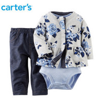 限尺码：Carter's 121G074 婴儿童装3件套