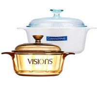 移动端：CorningWare 康宁锅 VS-08+P-12 0.8L透明锅+1.25L白锅二件套