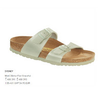 Birkenstock Sydney Birko-Flor  珠光皮 女式拖鞋 薄荷色 窄版