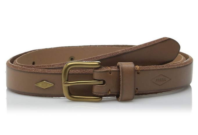 FOSSIL Studded Jean Belt 女士真皮皮带