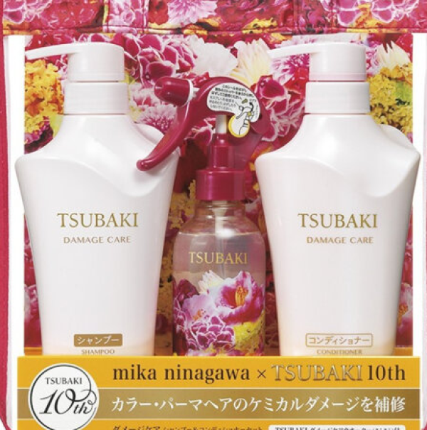 shiseido资生堂tsubaki丝蓓绮白椿10周年纪念版套装洗发水500ml护发素