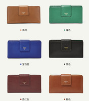 FOSSIL Sydney Tab Clutch 女士长款钱包