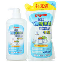 PIGEON 贝亲 奶瓶 PL156 清洗剂补充套装 700ml+600ml