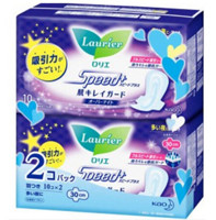 Laurier 乐而雅 零触感瞬吸 绵柔透气 夜用卫生巾 30cm*10片*2包*5套