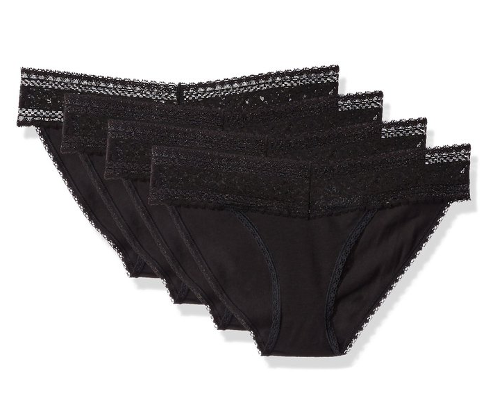 Calvin Klein 4 Pack Lace Cotton Bikini 女士蕾丝内裤 4条装