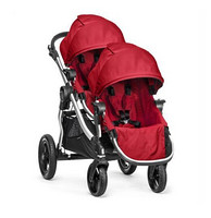 Baby Jogger City Select系列婴儿车 带第二套座椅 红宝石色