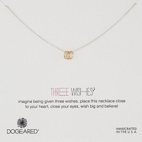DOGEARED Three Wishes 圆环锁骨链