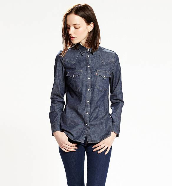 Levi's 李维斯 TAILORED WESTERN 女士牛仔衬衫