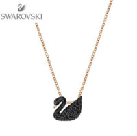 移动端：SWAROVSKI 施华洛世奇 Iconic Swan Small 5204133 黑色天鹅 项链 