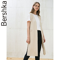 凑单品：Bershka 女士 01610111 开叉薄款长款马甲  