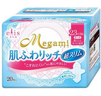 移动端：elis 怡丽 Megami 超薄棉柔日用护翼卫生巾 23cm 20枚*8包