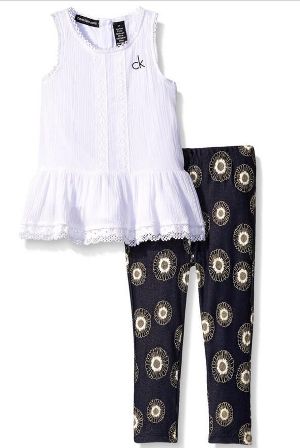 Calvin Klein Crinkled Gauze 女童套装