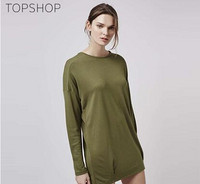 TOPSHOP 09G25IKH 女士长款休闲T恤