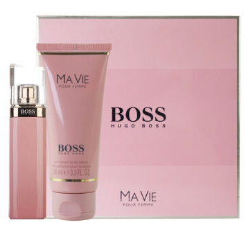 HUGO BOSS 玫瑰人生礼盒（女士香水50ml+身体乳100ml）