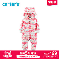 双11预告：Carter's1件装女幼童长袖连体衣 118G635