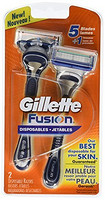 凑单品：Gillette 吉列 Fusion Disposable 手动剃须刀 2件装