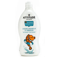 Attitude加拿大进口 婴儿奶瓶餐具清洁剂700ml 