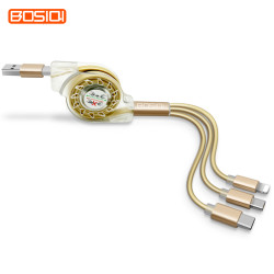 BOSIQI 柏斯奇 一拖三合一多头数据线 9.8元包