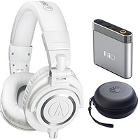 audio-technica 铁三角 ATH-M50x 监听耳机+FiiO 飞傲 A1 便携式耳机放大器 + 收纳盒