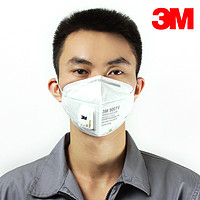 3M 口罩防雾霾KN90耳带式 9001V防PM2.5透气口罩 3只