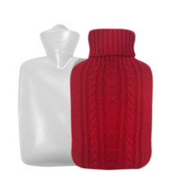 HUGO FROSCH 热水袋 暖手宝 1.8L+ 纯色螺纹针织套 红色 0571