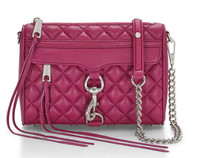 新低价：REBECCA MINKOFF Quilted mini MAC 女款真皮斜挎包