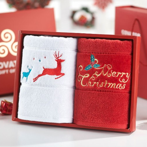 COVATOR 隽优  纯棉毛巾2条装圣诞礼盒