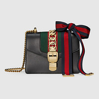 GUCCI 古驰 Sylvie Mini 431666 女士时尚真皮手袋