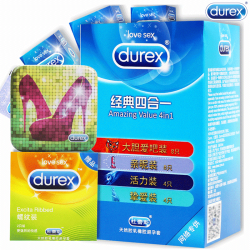 Durex 杜蕾斯 经典四合一 24只装 + 螺纹套 2只