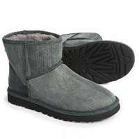 限尺码：UGG australia Classic Mini Washed Denim 男款雪地靴