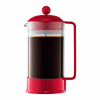 限中亚Prime会员：Bodum 巴西法压壶 咖啡壶 红色 1升*2个