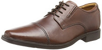 限中亚Prime会员、限尺码：Clarks Tilden Cap Oxford  真皮男鞋