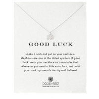 中亚Prime会员：DOGEARED Reminder Good Luck 小象锁骨项链