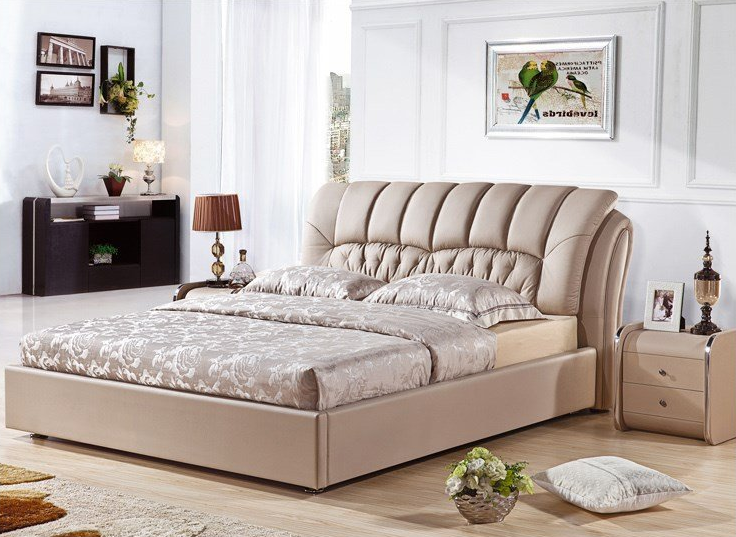 诺曼迪诗 真皮整体床 双人1.8*2米